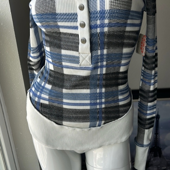 Free People Rally Plaid Ribbed - Picture 7 of 8